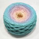Siberian Opal 400 – Tussah silk fingering weight hand dyed yarn – Gradient yarn – Tropical Dawn Siberian Opal 400 – Tropical Dawn