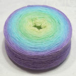 Amber – Merino silk and cashmere fine lace weight hand dyed yarn – Gradient yarn – Pale Green to Lilac Amber – Pale Green to Lilac