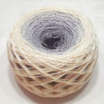 Silk LP 650 – Mulberry silk heavy lace weight handdyed yarn – Gradient yarn – Cream to Silver Silk LP 650 – Cream to Silver